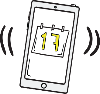 Illustration of mobile phone